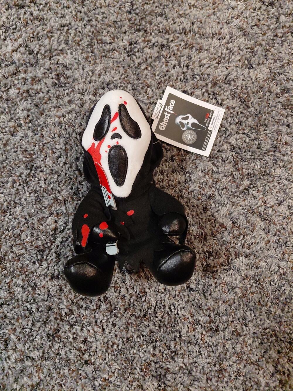 Kidrobot Scream Phunny Ghost Face 8-inch Plush with Blood Splatter and Knife